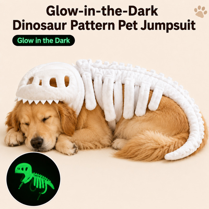 Cosplay Prop Pattern - بدلة للحيوانات الأليفة بنقشة الديناصور للكلاب