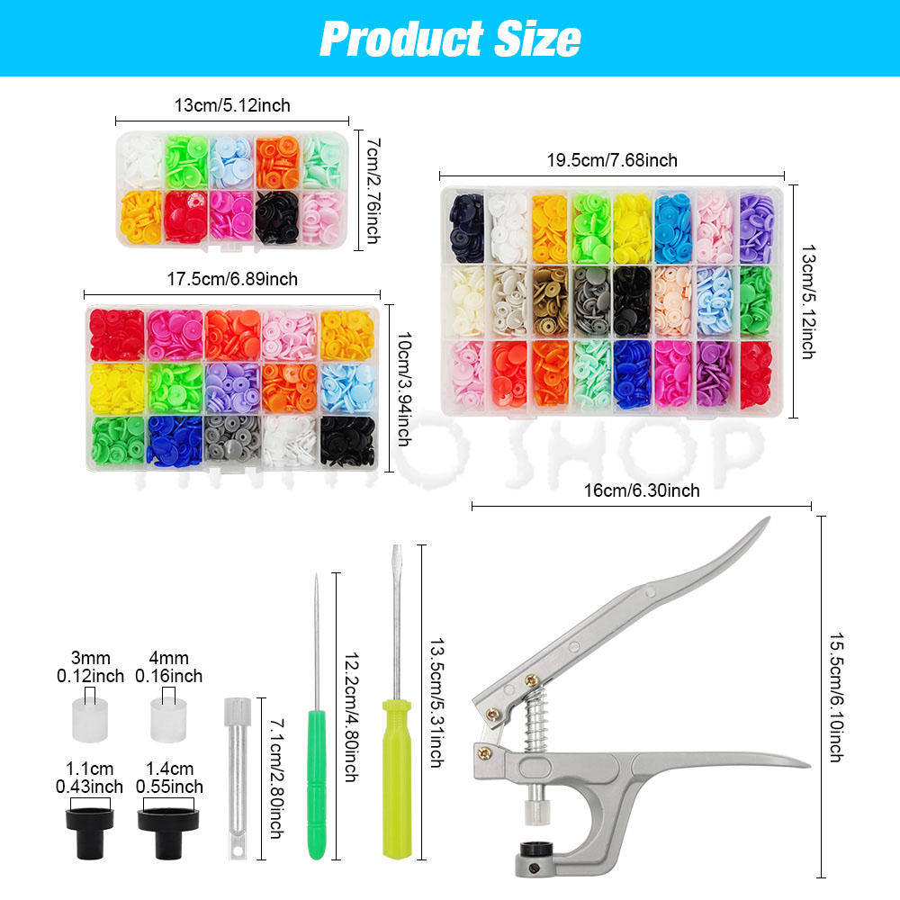 البلاستيك الطقات السحابة كماشة - مراجعة Snap Fastener Set وسعره