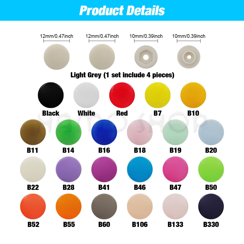 البلاستيك الطقات السحابة كماشة - مراجعة Snap Fastener Set وسعره