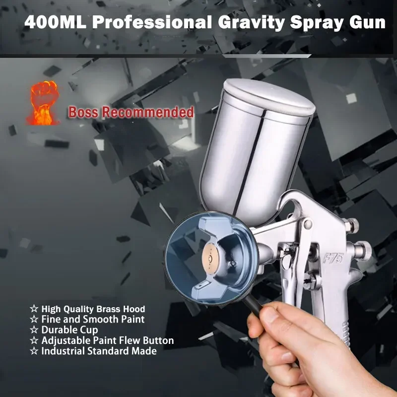 مسدس رش طلاء F-75 قابل للتعديل - مراجعة Metallic Spray Paint وسعره